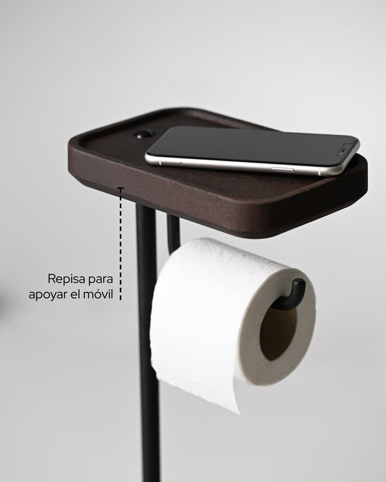 SONIA 199921 BIOCO Combi WC Escobillero Natural Negro