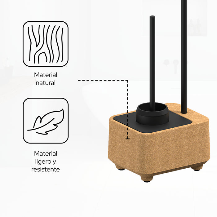 SONIA 199921 BIOCO Combi WC Escobillero Natural Negro