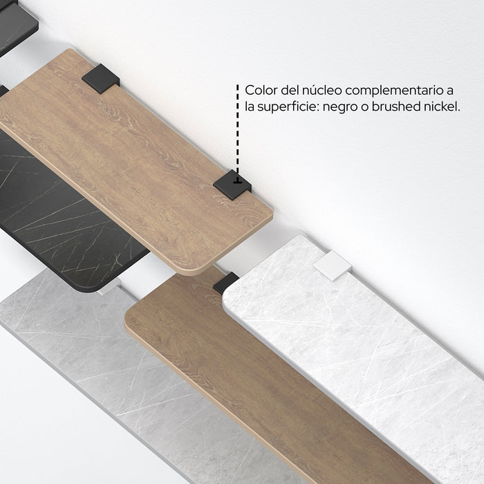 SONIA 199952 NOX Shelf 300 Nox Pietra Nickel Brushed