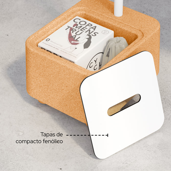 SONIA 199969 BIOCO Combi WC Contenedor Nat Blanco