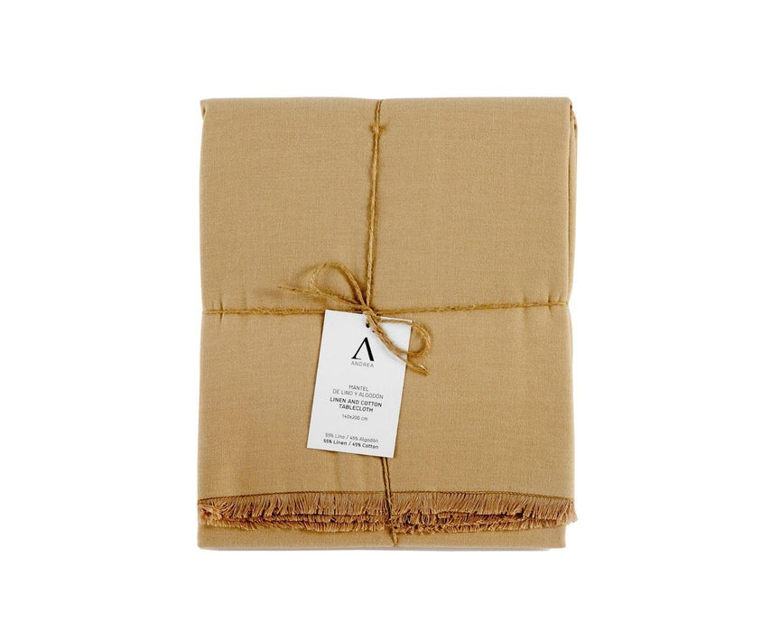 ANDREA HOUSE MS22036 Mantel Flecos Beige 140x240 CM