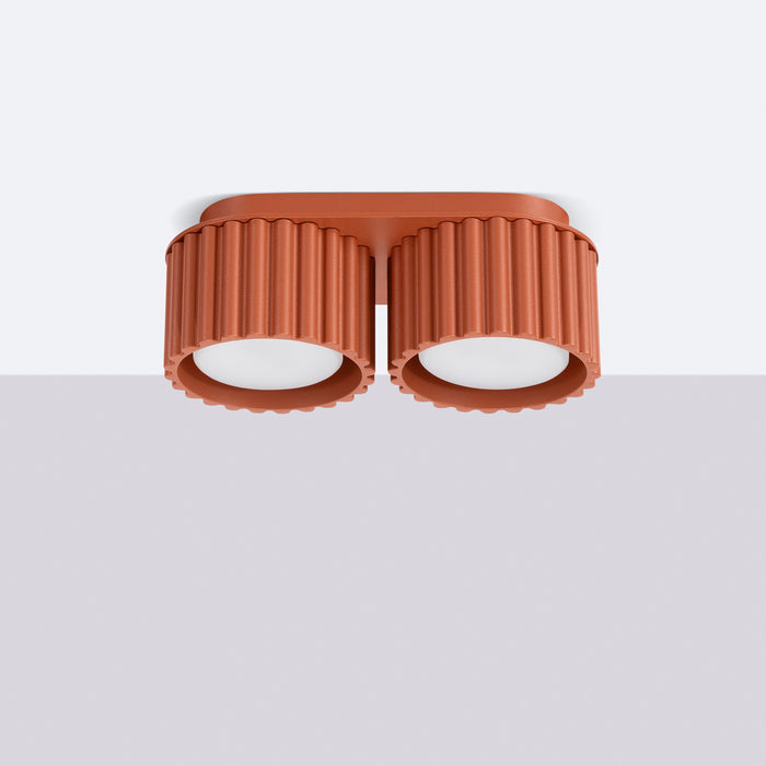 SOLLUX SL.1803 AURA Lámpara De Techo 2 Rojo Ochra Gx53