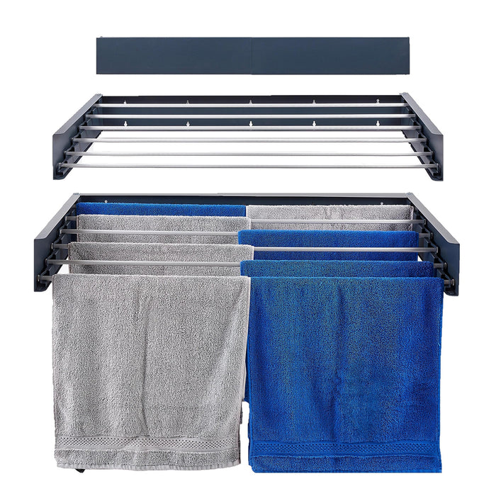 ARCOBAÑ 80TEPL100N  Tendedero De Pared Plegable Negro 100cm