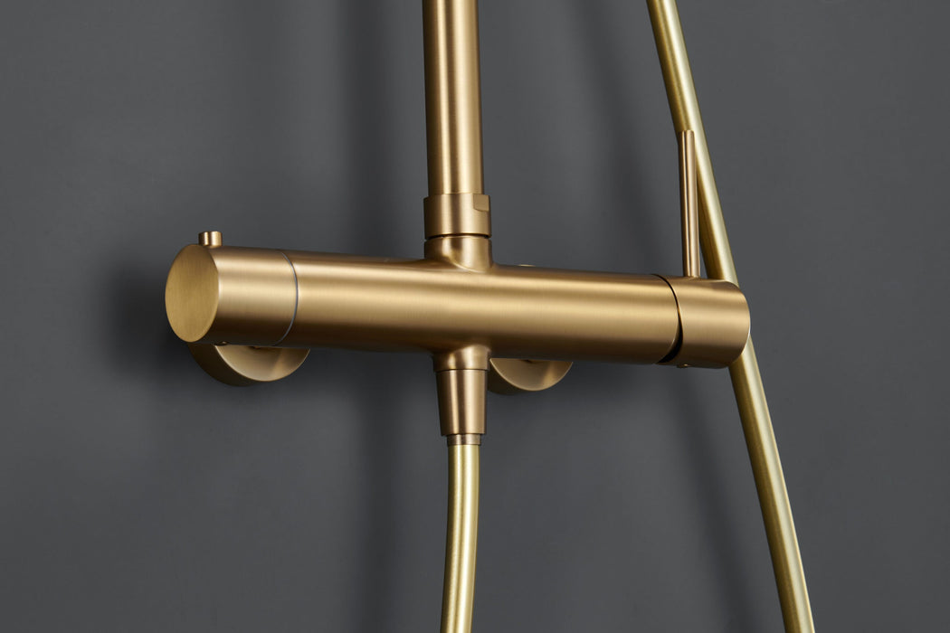 IMEX BDM039/OC MONZA Conjunto Grifo Monomando de Ducha Telescópico Oro Cepillado