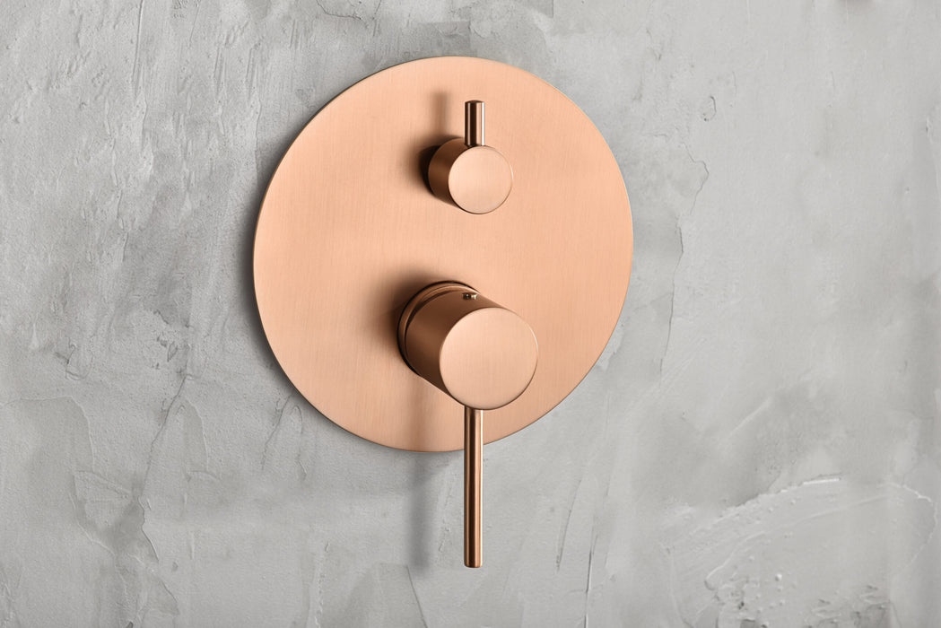 IMEX GPT039/ORC TÍVOLI Conjunto Ducha Monomando Empotrado Color Oro Rosa Cepillado