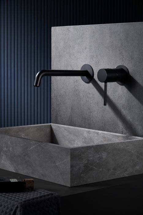 IMEX GLM039/NG MONZA Grifo Monomando Lavabo Empotrado Negro Mate