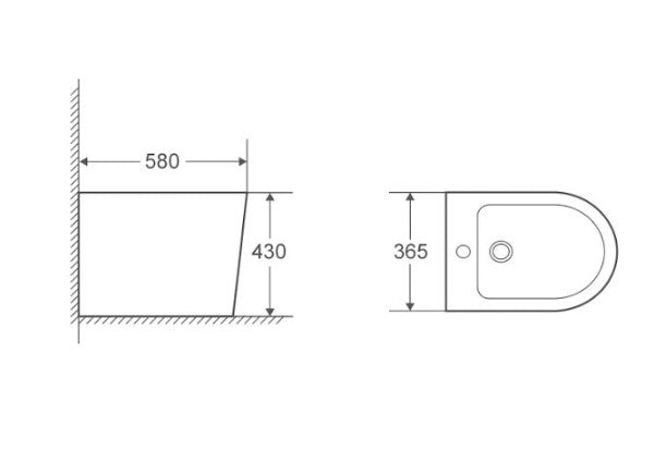 BATHME B009385 ELEGANCE Bidé Compacto Blanco