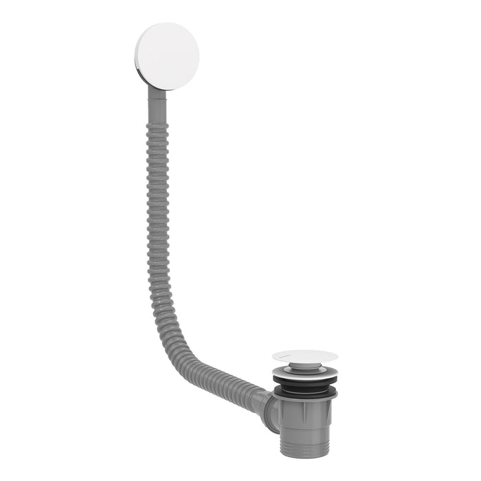 TRES 03453420BM Drain Valve Bathtub Click-Clack With Overflow Matte White