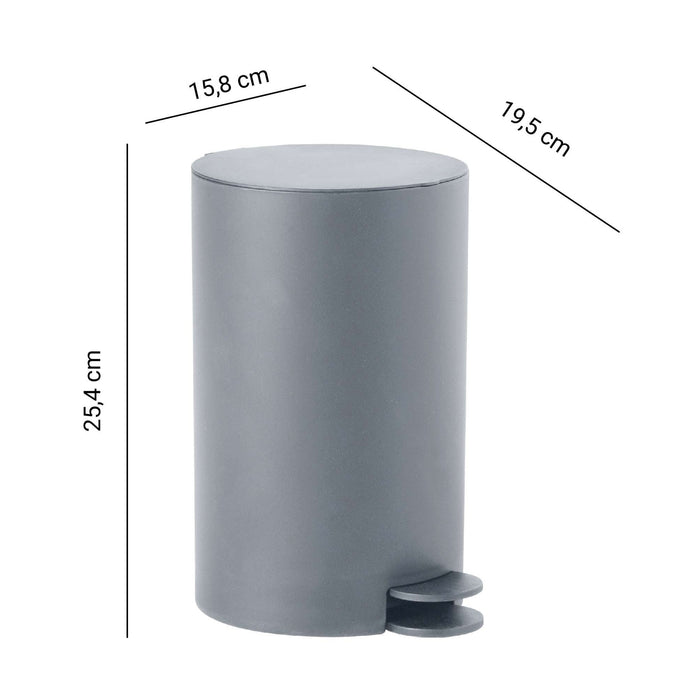 GEDY SH090800900 SHARON Gray Wastebasket