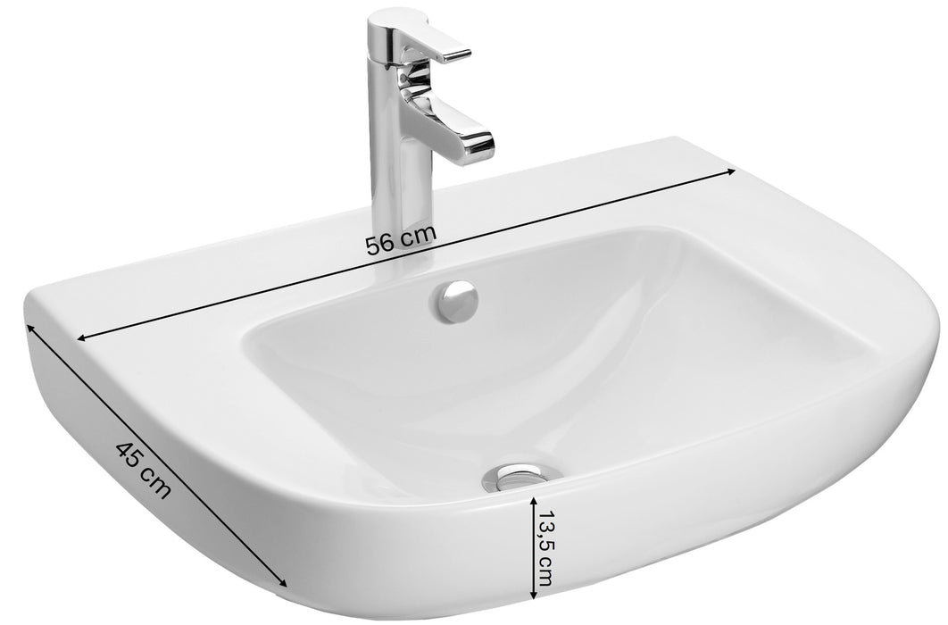 JACOB DELAFON E4737-00 ODEON UP Sink 56x45cm White