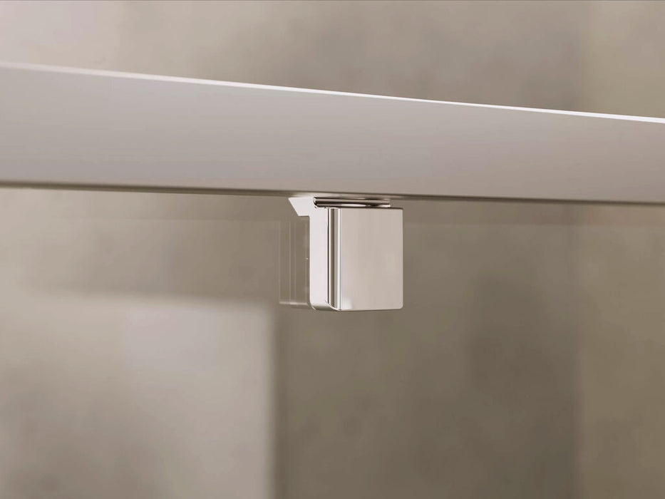 PROFILTEK SE-310 SERENA Mampara Frontal Ducha Pivotante Plata Brillo Transparente