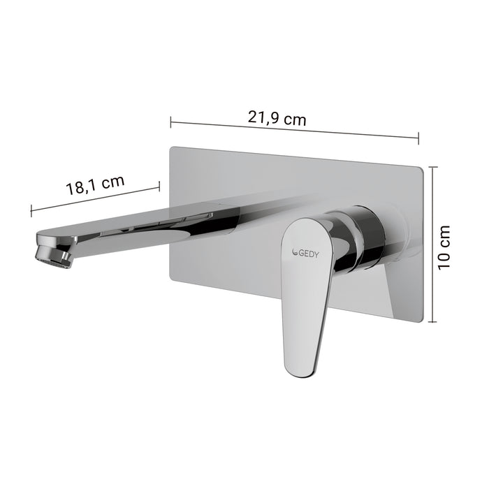 GEDY MXCO0713000 COMO Grifo de pared para lavabo cromo