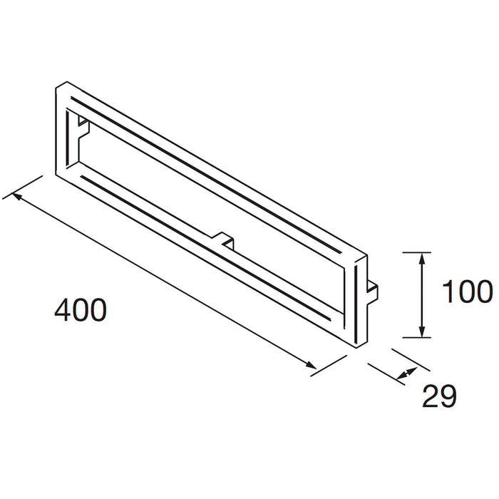 SALGAR 97674 LLOYD Toallero Frontal Metálico 400 Negro Mate