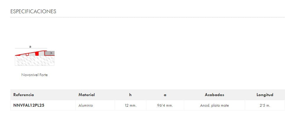 EMAC NOVONIVEL FORTE Aluminio Plata Mate