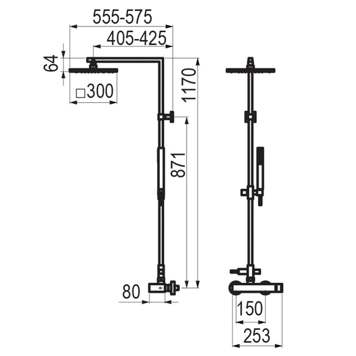 PRESTO 52550302 Nitro Plus columna ducha mezcladora Cromo