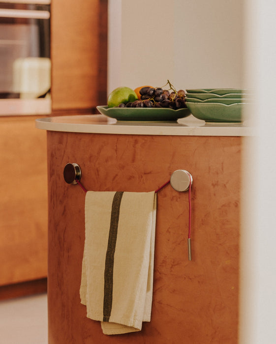 COSMIC 2751464 DIABOLO Chrome-Red Towel Rack