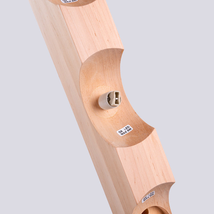 SOLLUX SL.1685 Lámpara de techo BULBO 4 madera natural madera natural/blanco