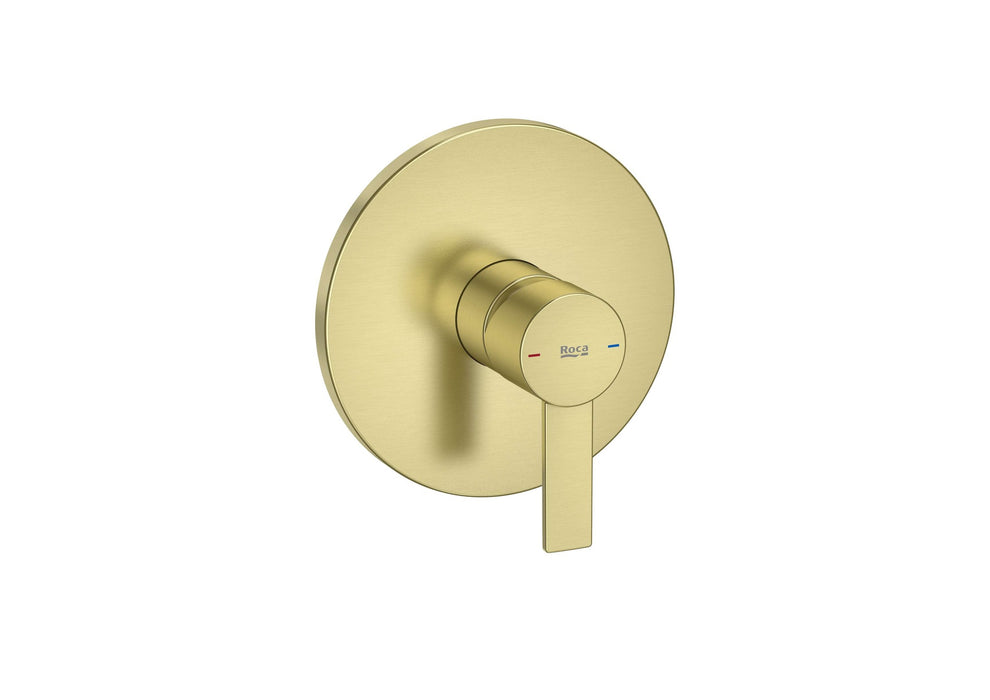 ROCA A5A2B5FVA0 TARGA Grifo Monomando Empotrable para Baño o Ducha Oro Cepillado