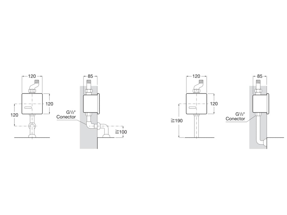 Sentronic Pvc ROCA A5A8102B00 SENTRONIC S Fluxor Electrónico para Urinario Blanco ...