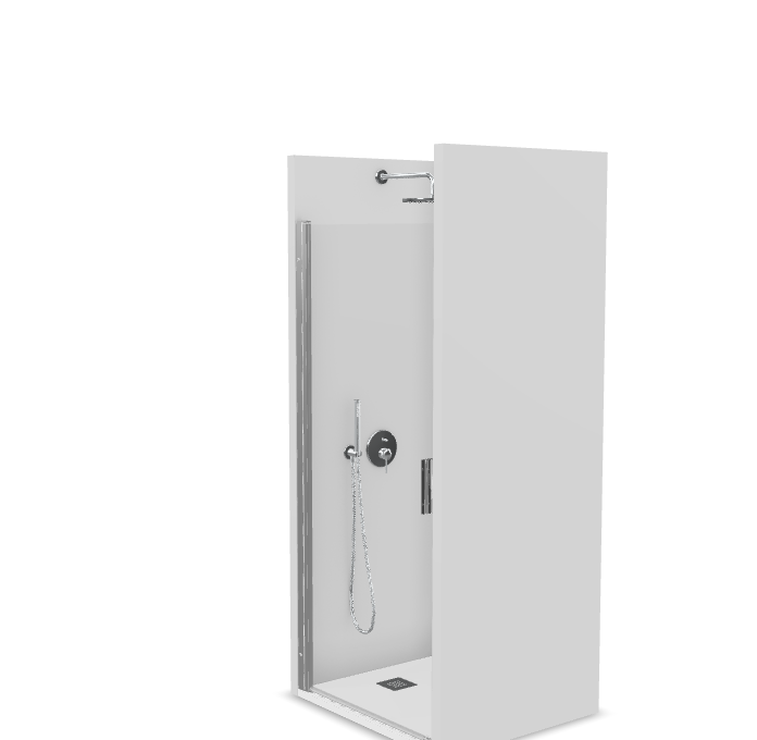 PROFILTEK HP310 HADA PLUS Mampara Abatible Plata Brillo Transparente