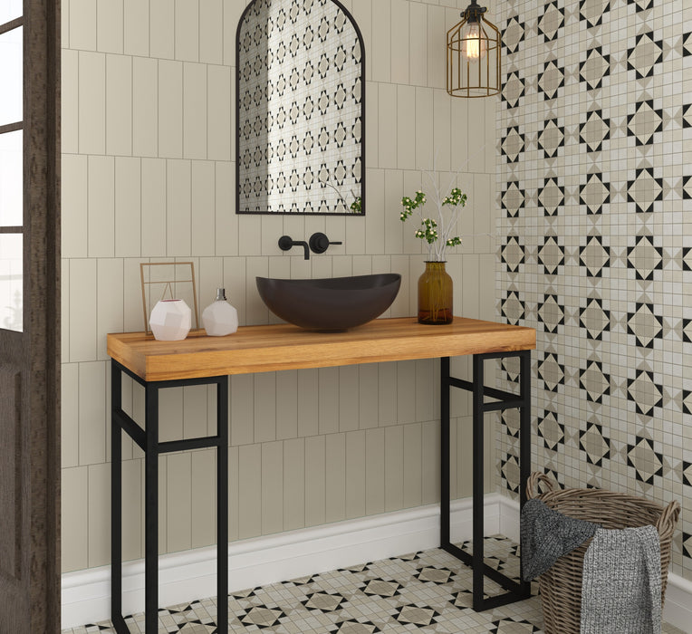 DUNE FLAT SAND MATT 7.5x30 Azulejo Pasta Blanca