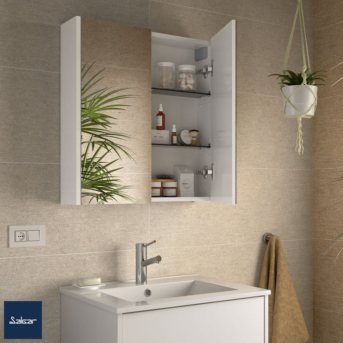 SALGAR SCHWAN Armario Camerino Espejo 2 Puertas Blanco