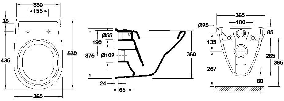 VALADARES 13002002K OCEANUS Inodoro Suspendido