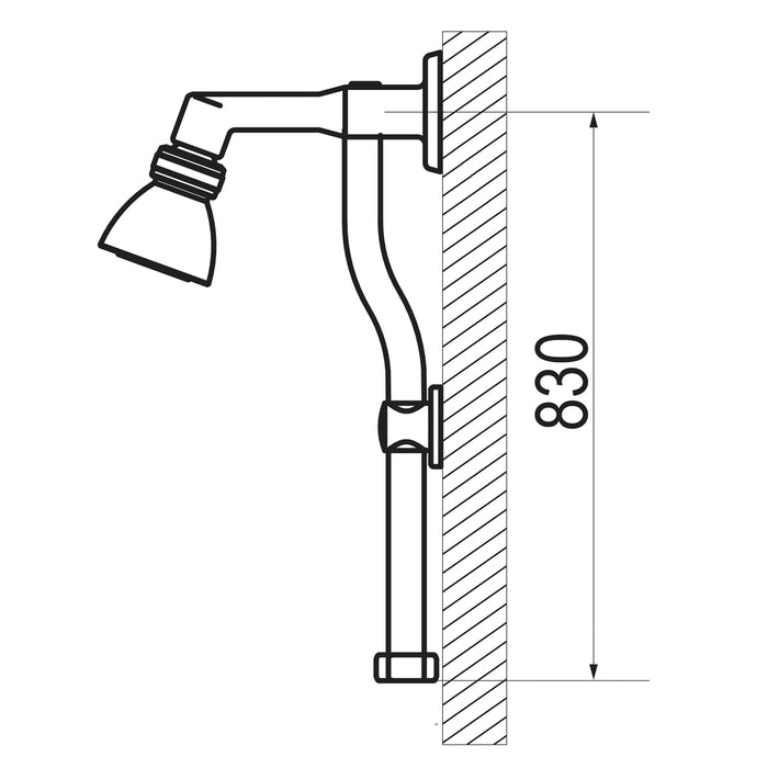PRESTO 29206 Rociador orientable con tubo para Presto 65 y 75. Cromo