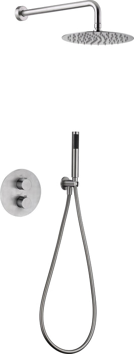 IMEX GTK034 MOSCU Conjunto de Ducha Empotrado Termóstatico Acero