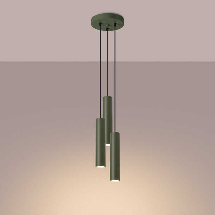 SOLLUX SL.1487 Lámpara colgante LAGOS 3P verde oliva verde oliva
