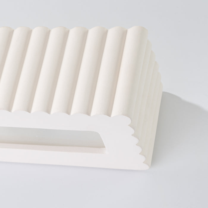 SOLLUX SL.1885 Aplique de cerámica RIGATA blanco