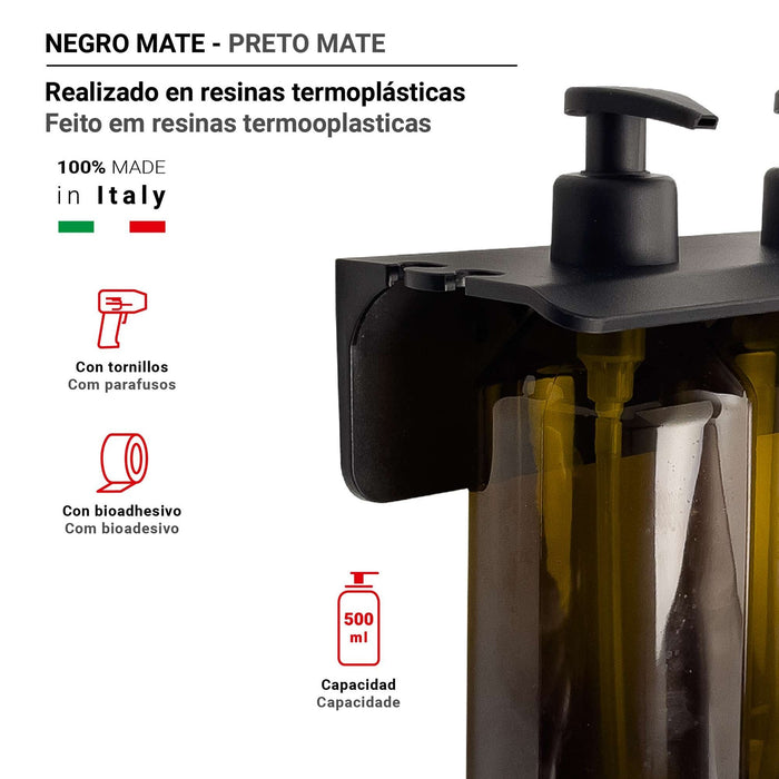 GEDY 21601400100 GROUPER Matte Black Dispenser