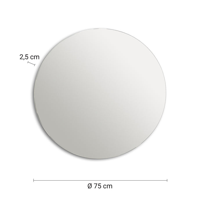 GEDY 34040000000 ANTHONY Espejo de pared con LED ø 75 cm canto pulido