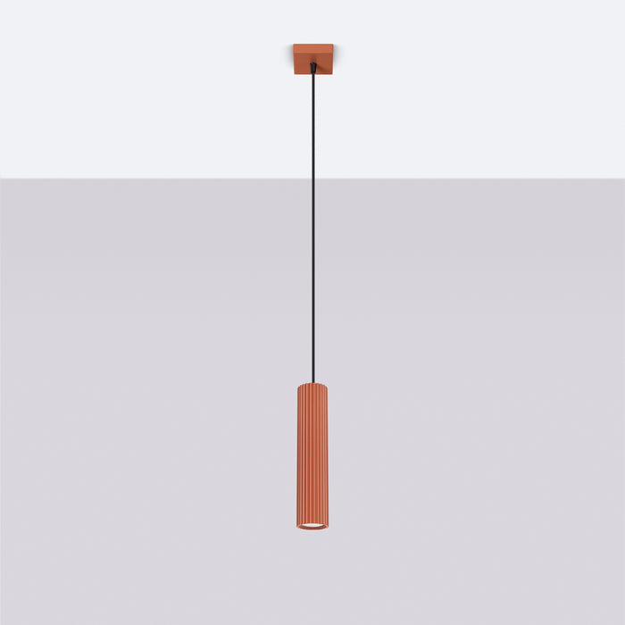 SOLLUX SL.1630 KARBON Lámpara Colgante 1 Rojo Ocre