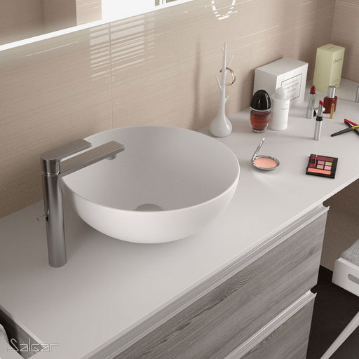 SALGAR 24555 ALTIRO Lavabo Sobre Encimera Blanco Mate