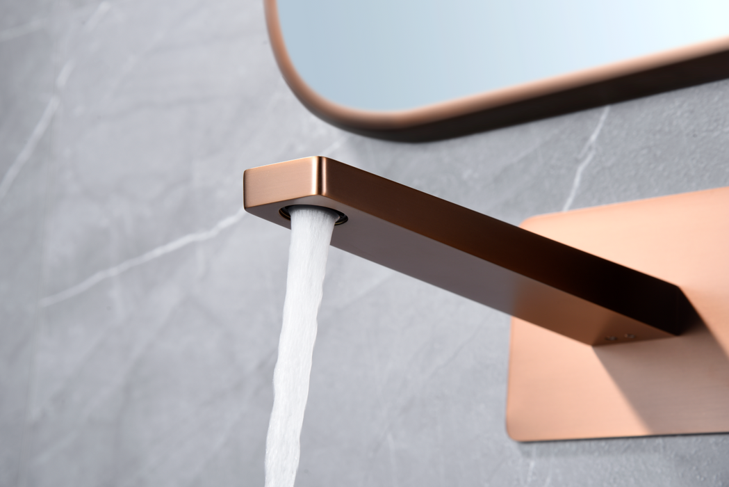 IMEX GLP048/ORC PISA Monomando Empotrado Lavabo Oro Rosa Cepillado