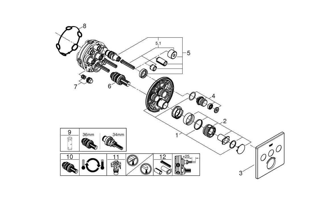 GROHE 23 921 000 EUROSMART Cosmopolitan Monomando de lavabo 1/2" tamaño XL cromo
