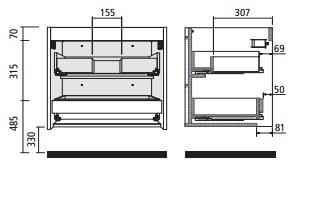 SALGAR 104837 ATTILA Conjunto Mueble de Baño Completo 120 Color Roble África
