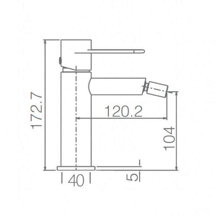 IMEX BDYS045-2BL MILOS STICK Grifo de Bidé Blanco Mate