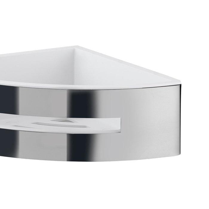 GEDY 77802300000 POSEIDON Portaobjetos Angular Cromo Blanco