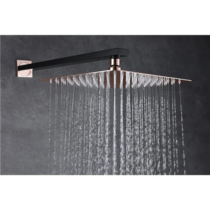 IMEX BDC032-6NOR SUECIA Conjunto de Ducha Empotrado Monomando Negro Oro Rosa