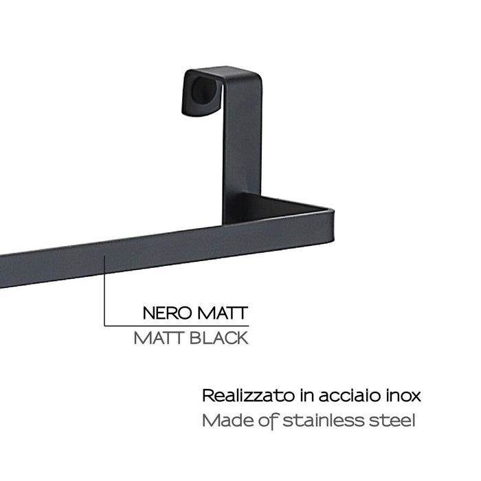 GEDY 21291400000 TOSCA Toallero Colgable Negro Mate