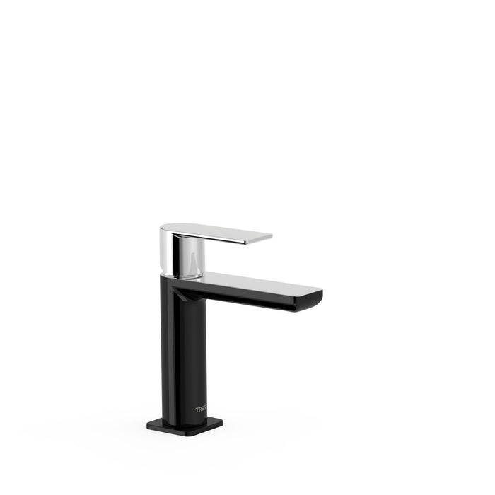 TRES 20010301NE LOFT Grifo Monomando para Lavabo Color Negro-Cromo