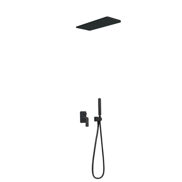 TRES 20018005NM LOFT 2-Way Recessed Single-Handle Shower Faucet Kit Matte Black
