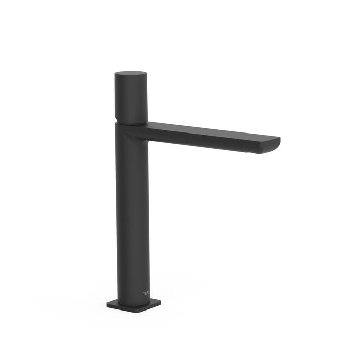 TRES 20020304NM LOFT Grifo Monomando Caño Alto para Lavabo Color Negro Mate