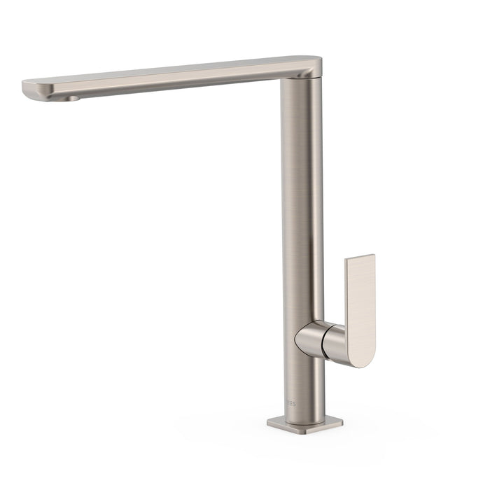 TRES 20020503AC LOFT Grifo Monomando XXL Caño Alto con Maneta Lateral para Lavabo Color Acero