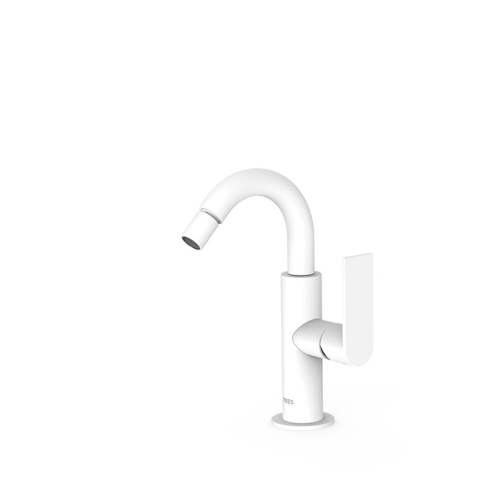 TRES 20022401BM LOFT Single-lever Faucet with Side Handle for Bidet Color Matte White