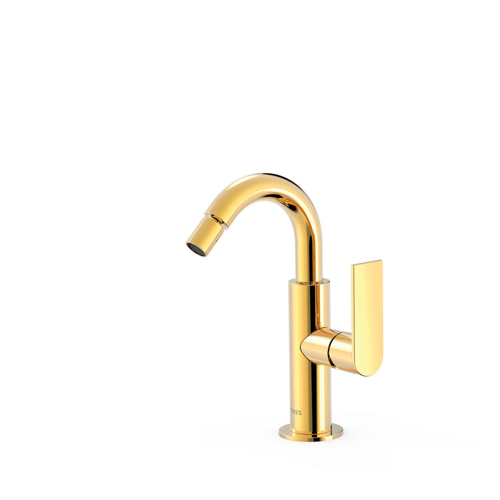 TRES 20022401OR LOFT Grifo Monomando con Maneta Lateral para Bidé Color Oro 24K