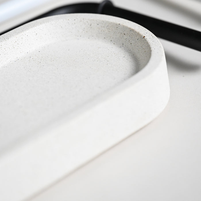 SONIA 201211 CEMENT Toallero Barra Doble Blanco