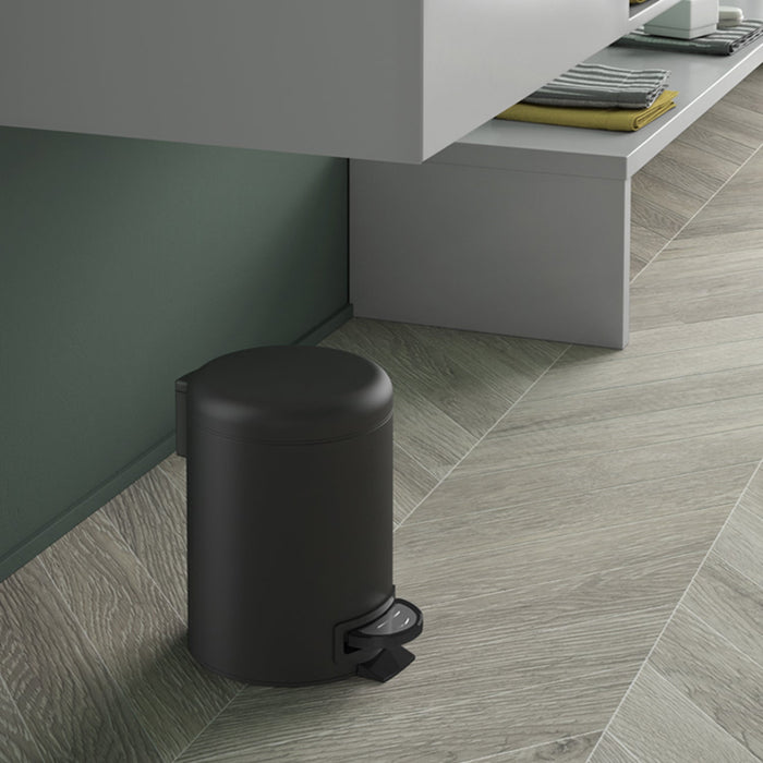 GEDY 33091400000 POTTY Papelera Con Tapa 5L Negro Mate
